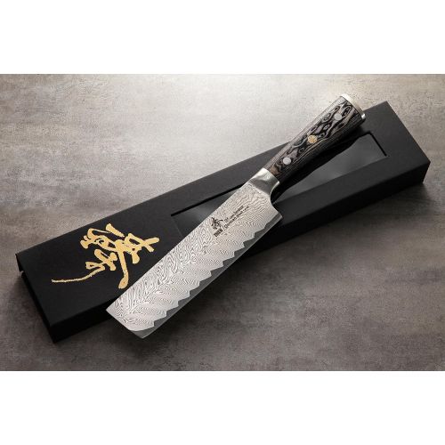  ZHEN Thunder Series 101 Layers German Damascus Steel Nakiri Knife 6.5-inch