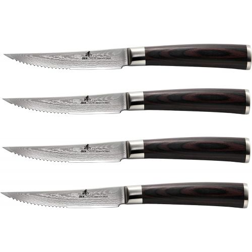  ZHEN Japanese VG-10 67-Layer Damascus Premium 4-Piece Steak Knife Set
