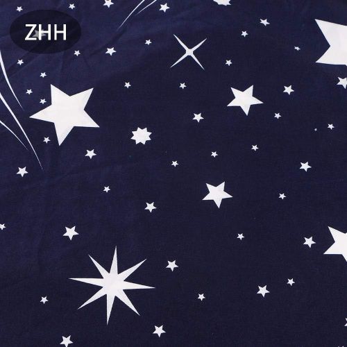  [아마존베스트]ZHH E-COMMERCE Polyester Lightweight Hypoallergenic, Wrinkle Resistance, Durable and Do Not Fade Duvet Cover Sets, 1 Quilt Coverlet, 2 Pillowcases, Geometric, Twin, Dream Star