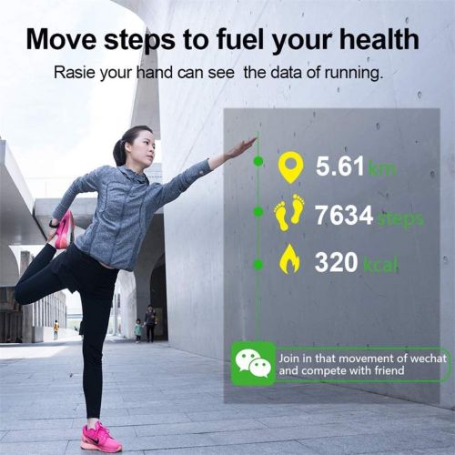  ZHJ-smart wristband Fitness Tracker Smart Sports Bracelet Heart Rate Blood Pressure Oximeter Step Running Men and Women Smart Watch Compatible with Android and iOS  3 Colors Available