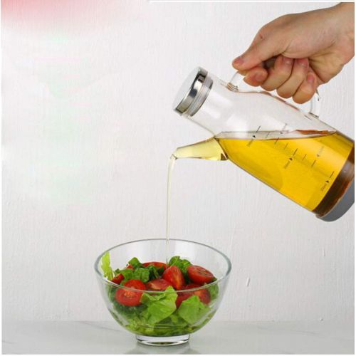  ZHJCFYH Glass Oil Pot Leak-proof Control Inverted Oil Bottle Small Tank Kitchen Supplies Household Soy Sauce Sesame Oil Vinegar Pot 550ml High Borosilicate Glass Oil Pot (Capacity : 750ml)