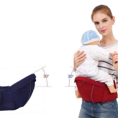  ZHOUHUAW Baby Infant Hip Seat Carrier, Toddler Waist Stool Seat Belt Carrier, with Adjustable Strap and Pocket, Reduce Mothers Waist Burden