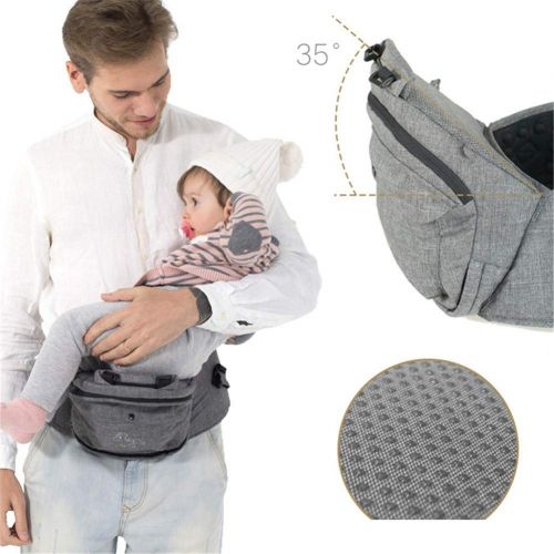  ZHOUHUAW Four Seasons Multi-Functional Baby Carrier, Infant Waist Bench, Infant Toddler Hip Seat, Soft & Breathable Cotton