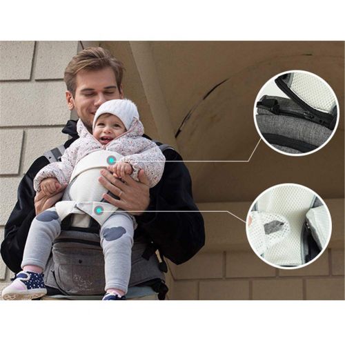  ZHOUHUAW Four Seasons Multi-Functional Baby Carrier, Infant Waist Bench, Infant Toddler Hip Seat, Soft & Breathable Cotton