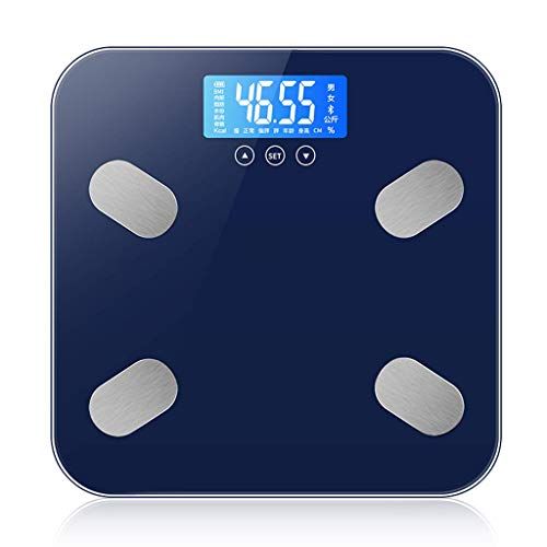  ZHPRZD Rechargeable Body Fat Scale Intelligent Electronic Weighing Scale Household Body Scale Electronic Scale (Color : Blue)