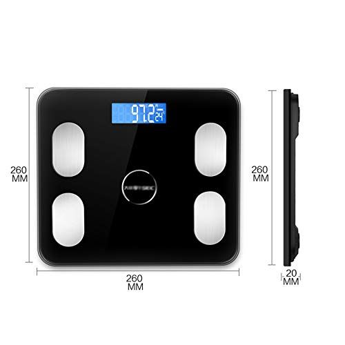  ZHPRZD High-Precision Digital Weight Scale Bathroom Scales with Step-by-Step Technology, Backlit Display, 180kg / 400lb / 28st Electronic Scale (Color : Black)