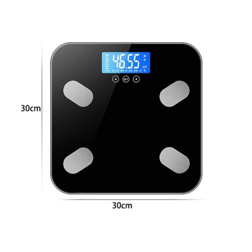  ZHPRZD Rechargeable Body Fat Scale Intelligent Electronic Weighing Scale Household Body Scale Electronic Scale (Color : Blue)
