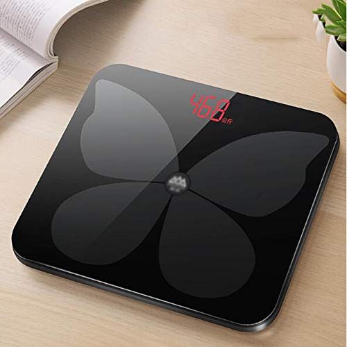  ZHPRZD Body Fat Scale, Body Composition Digital Bathroom Scale, Smart Digital BMI Wireless Weight Scale, Large Backlit Display Electronic Scale (Color : Black)