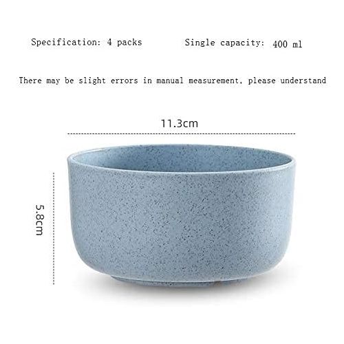  [아마존베스트]ZHUXUANFJ Unbreakable cereal bowl, wheat straw fiber lightweight bowl set 4-Dishwasher and microwave safe-children, rice bowls, soup bowls, kitchen bowls, environmentally friendly reusable s