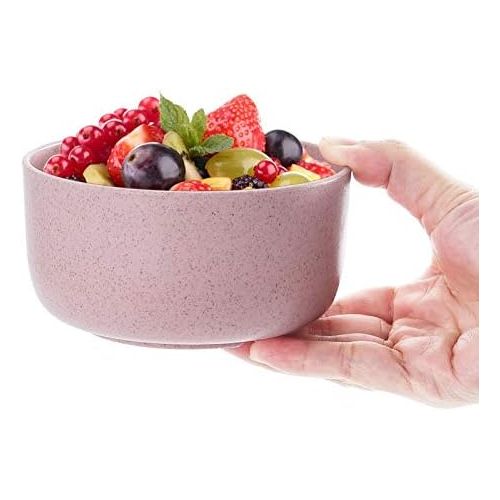  [아마존베스트]ZHUXUANFJ Unbreakable cereal bowl, wheat straw fiber lightweight bowl set 4-Dishwasher and microwave safe-children, rice bowls, soup bowls, kitchen bowls, environmentally friendly reusable s