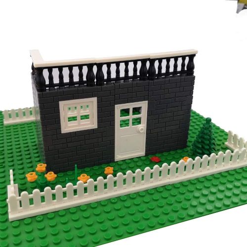  ZHX 50 PCS City Accessories Bricks Fence 1 x 4 x 2 White Picket Fence Building Block Toy