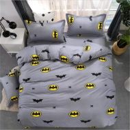 ZI TENG New Cartoon Batman Bedding Set Student Teenagers Love Duvet Cover 3PC100% Polyester Bed Set 1Duvet Cover,2Pillowcases,Twin Full Queen Size