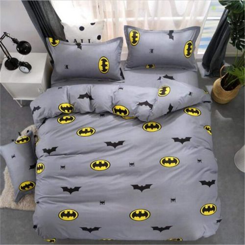  ZI TENG New Cartoon Batman Bedding Set Student Teenagers Love Duvet Cover 3PC100% Polyester Bed Set 1Duvet Cover,2Pillowcases,Twin Full Queen Size