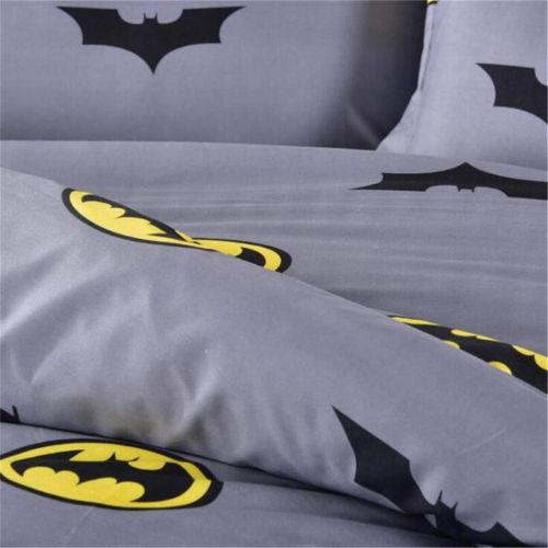  ZI TENG New Cartoon Batman Bedding Set Student Teenagers Love Duvet Cover 3PC100% Polyester Bed Set 1Duvet Cover,2Pillowcases,Twin Full Queen Size