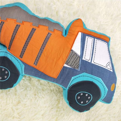  ZI TENG Trucks Car Kids Shaped Pillow Little Boys Bedding Decoration Cotton Trucks Car Kids Shaped Pillow Bedroom Living Room Couch Decor Eco-Friendly Machine Washable 18x9inch