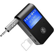 [아마존베스트]-Service-Informationen ZIIDOO Aux Bluetooth Adapter with LED Display Screen, Jack Bluetooth Receiver with DSP/CVC Noise Cancellation, Bluetooth 5.0 Adapter with TF Card Socket for Car and Home Stereo