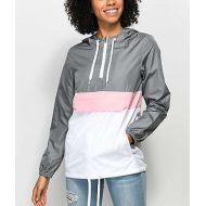 ZINE Zine Neve Grey, White & Pink Pullover Windbreaker