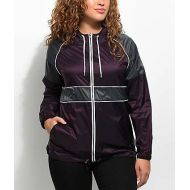 ZINE Zine Justine Blackberry & Charcoal Oversized Windbreaker Jacket