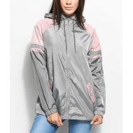 ZINE Zine Octavia Grey & Pink Elongated Windbreaker Jacket