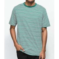 ZINE Zine Ranked Green & White Striped T-Shirt