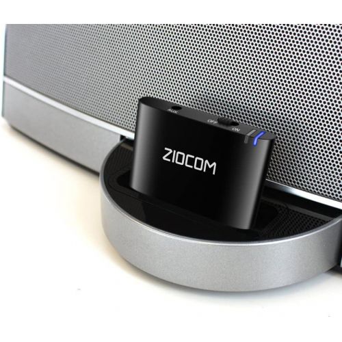  [아마존베스트]ZIOCOM 30 Pin Bluetooth Adapter Receiver for iPhone iPod Bose SoundDock and Other 30 pin Dock Speakers with 3.5mm Aux Cable(Not for Car),Black