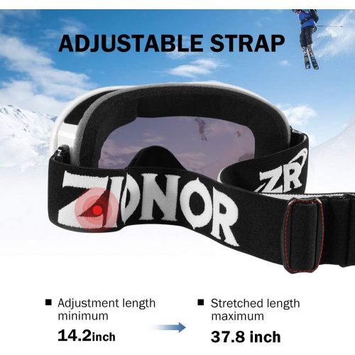 [아마존핫딜][아마존 핫딜] ZIONOR Lagopus Ski Snowboard Goggles UV Protection Anti Fog Snow Goggles for Men Women Youth