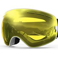 [아마존 핫딜] ZIONOR X Ski Snowboard Snow Goggles OTG Design for Men Women with Spherical Detachable Lens UV Protection Anti-Fog