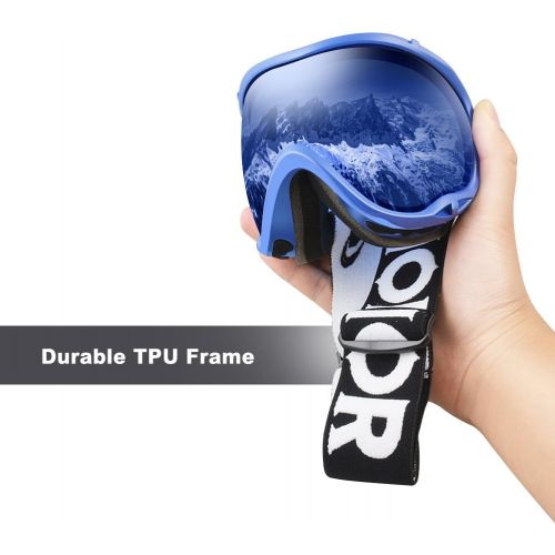  [아마존 핫딜] ZIONOR Lagopus Ski Snowboard Goggles UV Protection Anti Fog Snow Goggles for Men Women Youth