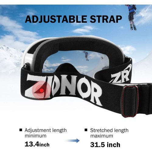  [아마존베스트]Zionor Lagopus Ski Snowboard Goggles UV Protection Anti Fog Snow Goggles for Men Women Youth