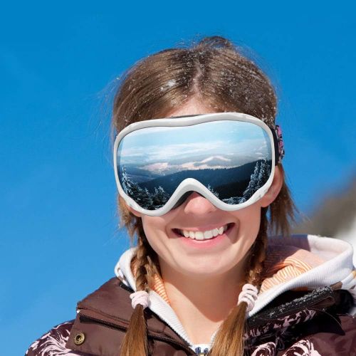  [아마존베스트]Zionor Lagopus Ski Snowboard Goggles UV Protection Anti Fog Snow Goggles for Men Women Youth