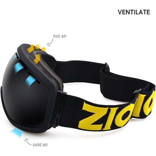  [아마존베스트]Zionor X10 Ski Snowboard Snow Goggles OTG for Men Women Youth Anti-Fog UV Protection Helmet Compatible