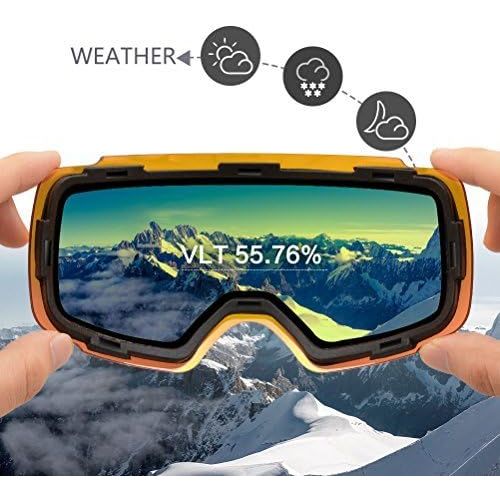  [아마존베스트]Zionor Lagopus X4 Ski Snowboard Snow Goggles Replacement Lenses