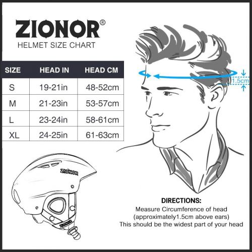  [아마존베스트]Zionor Lagopus H1 Ski Snowboard Helmet for Men Women - Air Flow Control Adjustable Fit