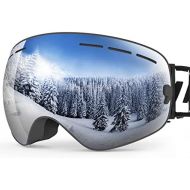 ZIONOR X Ski Snowboard Snow Goggles OTG Design for Men Women with Spherical Detachable Lens UV Protection Anti-Fog