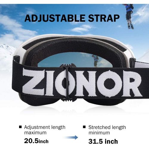  ZIONOR Lagopus Ski Goggles - Snowboard Snow Goggles for Men Women Adult Youth