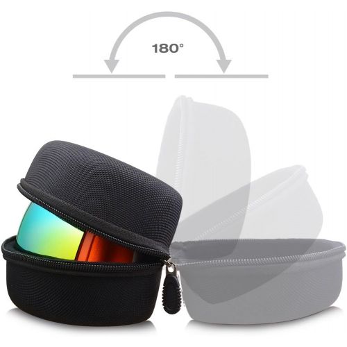  ZIONOR Ski Snowboard Goggles Box - Hard EVA Protection Carrying Case for Snow Sport
