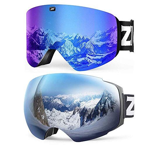  ZIONOR X4 Ski Goggles with X 11 Magnetic Ski Goggles