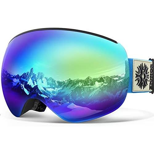  ZIONOR X4 PRO Ski Goggles Magnetic Snowboard Goggles Snow Goggles for Men Women