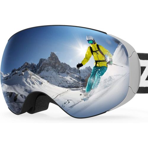  ZIONOR X PRO Ski Snowboard Snow Goggles Interchangeable Lens for Men Women Adult