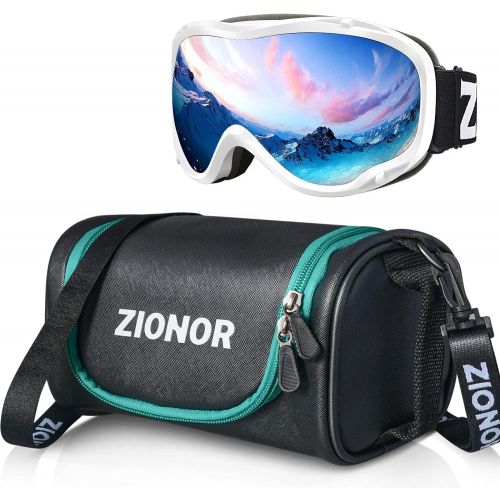  ZIONOR Lagopus Ski Snowboard Goggles for Men Women Adult Youth and Ski Goggles Bag