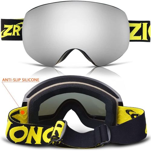  ZIONOR XA Ski Snowboard Snow Goggles for Men Women Anti-Fog UV Protection