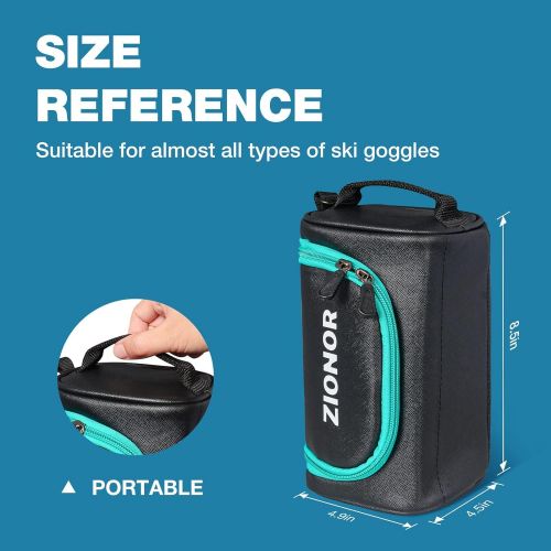  ZIONOR Ski Goggles Box Snowboard Goggles Protection Carrying Case Bag for Snow Sport