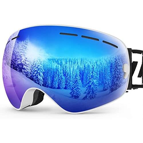  ZIONOR X Ski Goggles - OTG Snowboard Goggles Detachable Lens for Men Women Adult