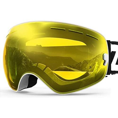  ZIONOR X Ski Goggles - OTG Snowboard Goggles Detachable Lens for Men Women Adult