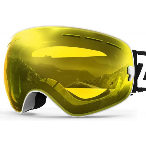  ZIONOR X Ski Goggles - OTG Snowboard Goggles Detachable Lens for Men Women Adult