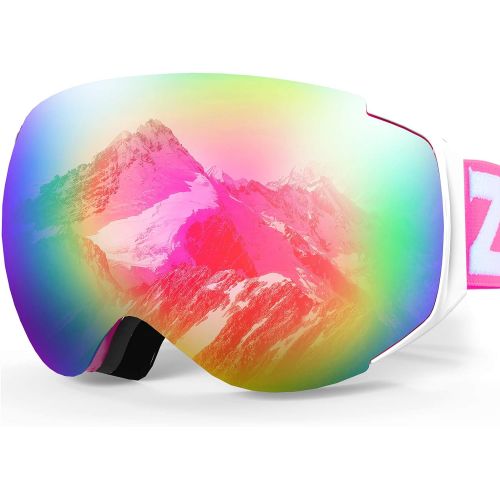  ZIONOR X10 Ski Snowboard Snow Goggles OTG for Men Women Anti-Fog UV Protection