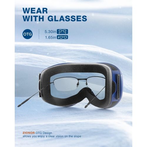  ZIONOR Lagopus Ski Goggles - Snowboard Snow Goggles for Men Women Adult Youth