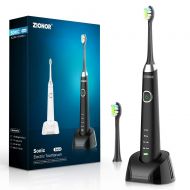 ZIONOR Sonic Oral Care Electric Toothbrush Rechargeable Waterproof with 2 Replacement Heads and...