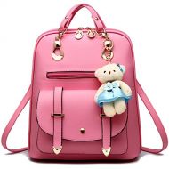 ZIRUNG Backpack Purse for Women Large Capacity Cute Mini Backpack for Girls Pu Leather Bags,Pink