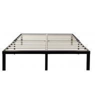 ZIYOO 14 Inch Wooden Slats Platform Bed Frame, 3500lbs Heavy Duty, Strengthen Support Mattress Foundation, Quiet Noise Free, King